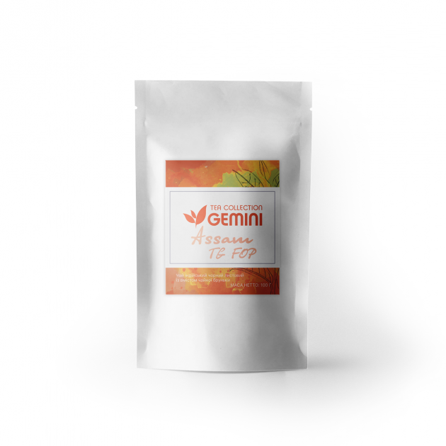 Чай чорний розсипний Gemini Tea Collection Ассам TG FOP 100 г (5000000004188)