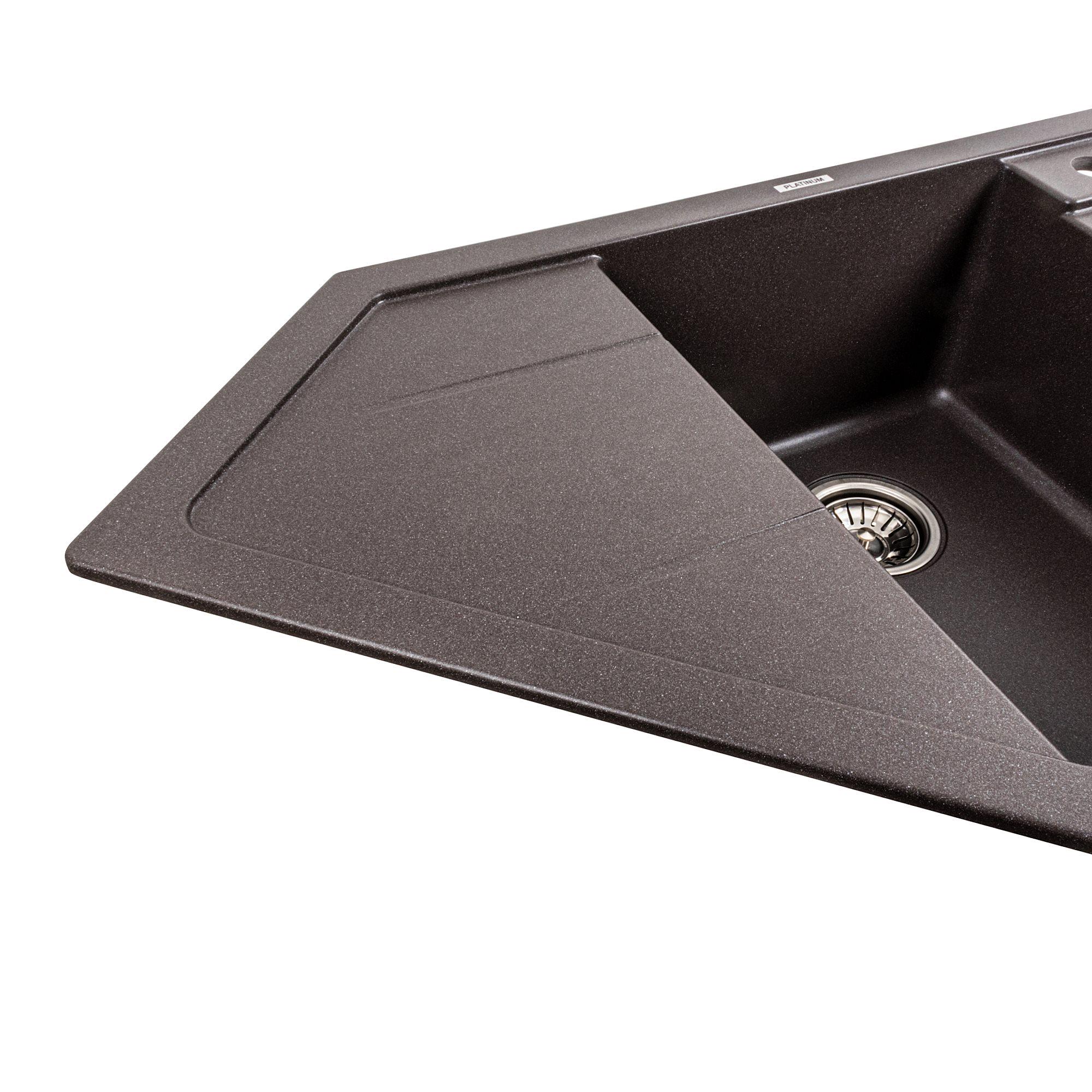 Мийка гранітна для кухні Platinum 9950 PANDORA матова Гренадін - фото 4 Мийка гранітна для кухні Platinum 9950 PANDORA матова Гренадін - фото 4