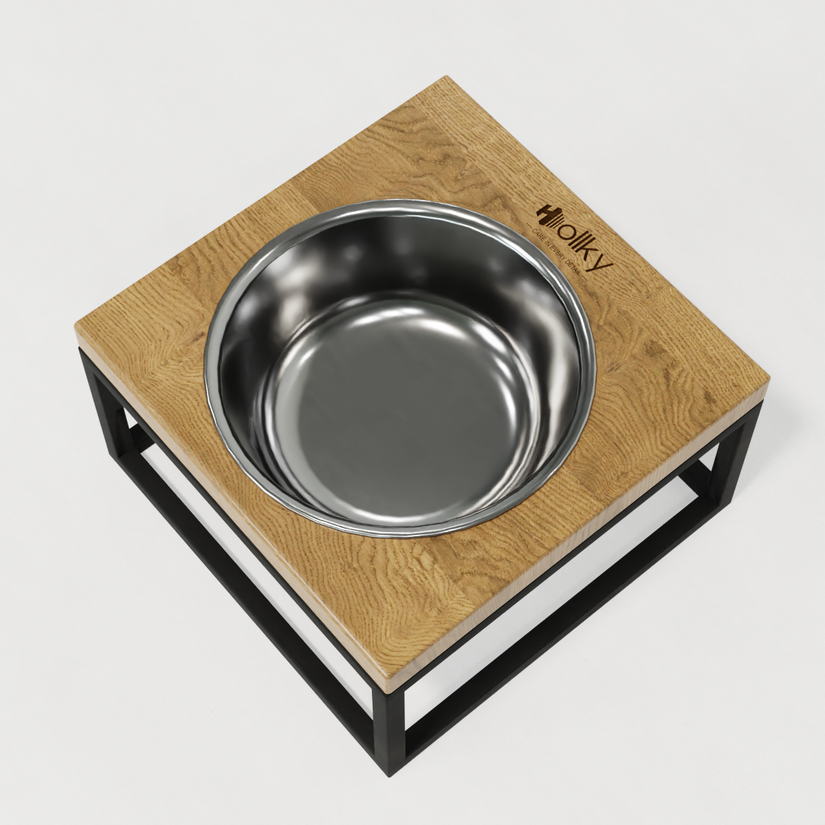 Миска на подставке для кошек и средних собак Hollky Base Solo M 0,8 л (M-212110-BLNT) - фото 5