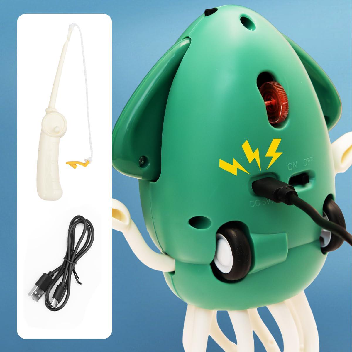 Интерактивная игрушка для детей Tummy Time Кальмар танцующий Зеленый (2104618659) - фото 15