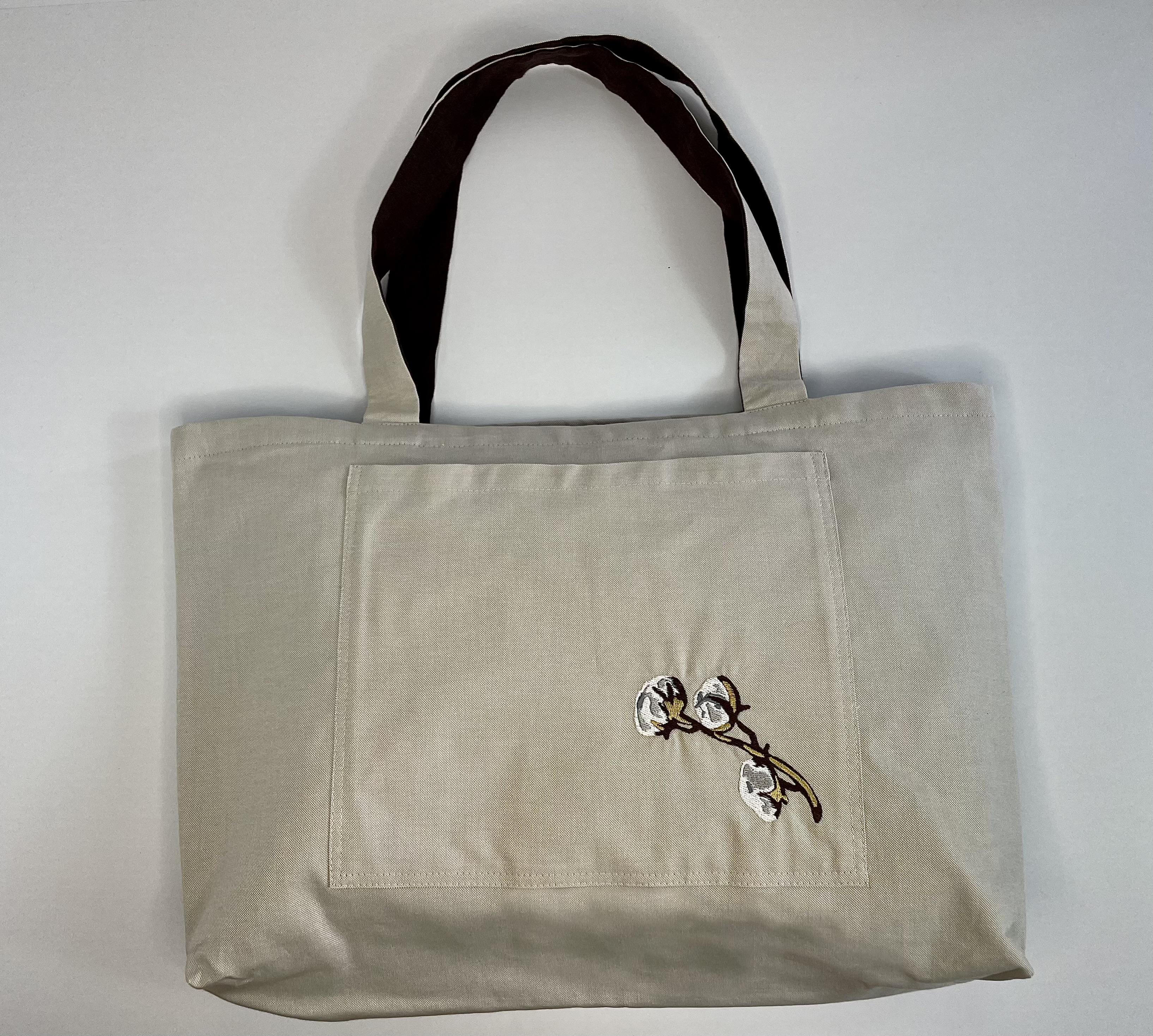 Велика сумка-шопер 59х45см з вишивкою "Бавовна" - фото 7 Велика сумка-шопер 59х45см з вишивкою "Бавовна" - фото 7