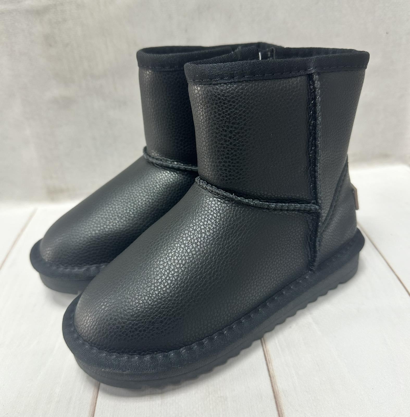 Уггі дитячі Ugg itts маломіри шкіра р. 32 20 см Чорний - фото 7