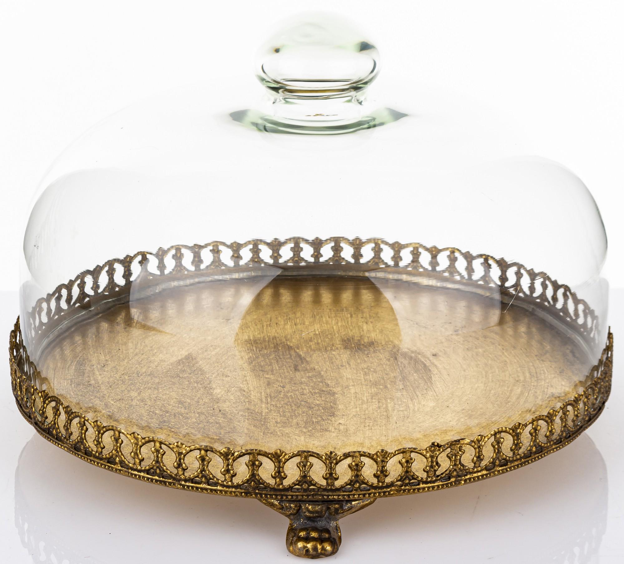 Таця ручної роботи Antyk з скляною кришкою 18x25x25 см (157666)