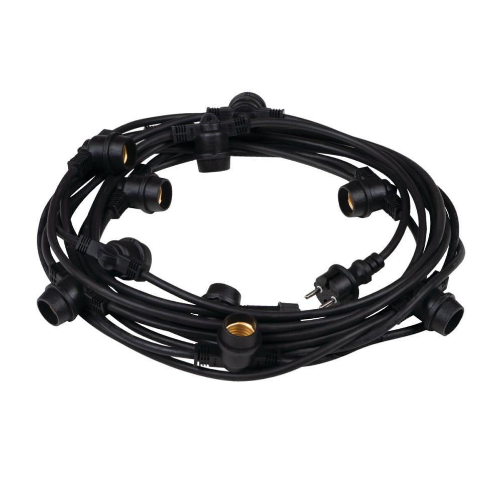 Гирлянда уличная под лампочки Feron CL50-8 Белт-лайт 230 V 10хЕ27 5 м Black (iz16023)