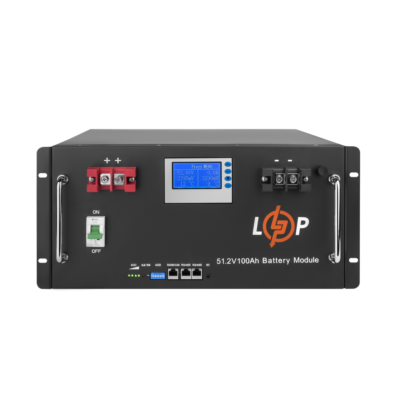 Аккумулятор LogicPower LP LiFePO4 48V 100 Ah 5120Wh Smart BMS 100A с LCD RM Аккумулятор LogicPower LP LiFePO4 48V 100 Ah 5120Wh Smart BMS 100A с LCD RM