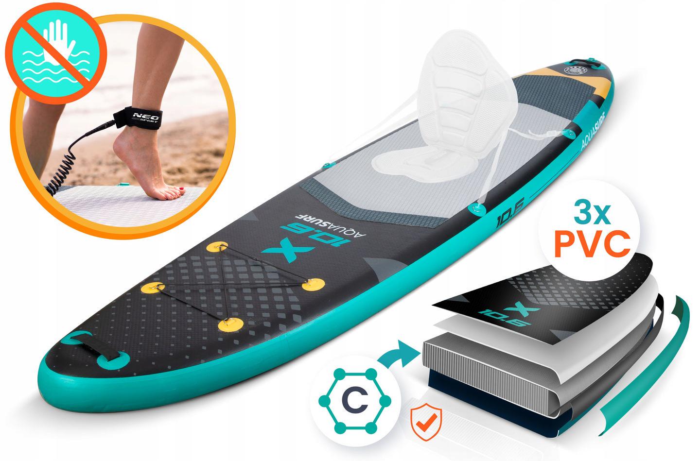 SUP-дошка надувна для серфінга Aquasurf Neo-Sport 320x84x15 см (170207) - фото 2 SUP-дошка надувна для серфінга Aquasurf Neo-Sport 320x84x15 см (170207) - фото 2