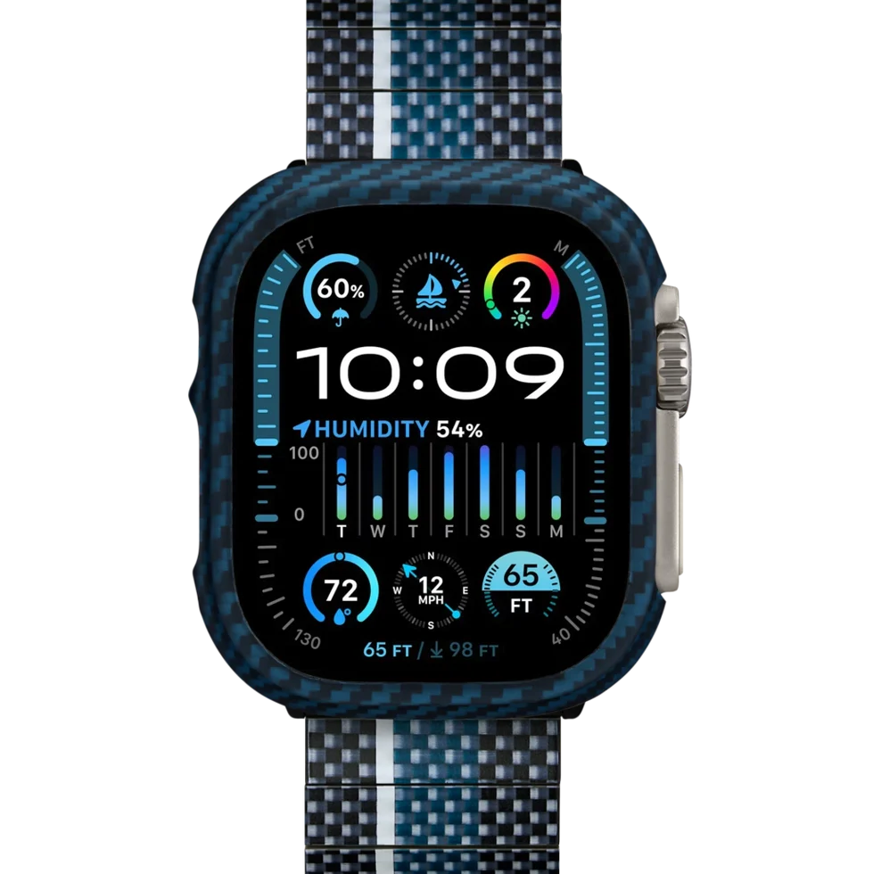 Чохол накладка Pitaka Air Case for Apple Watch 8/7 45 мм Black/Blue (KW2301A) - фото 5 Чохол накладка Pitaka Air Case for Apple Watch 8/7 45 мм Black/Blue (KW2301A) - фото 5