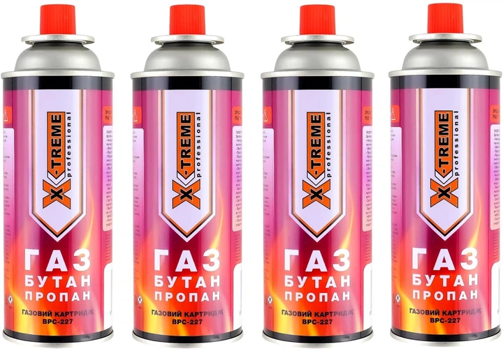 Балон газовый универсальный X-Treme 220 г 4 шт. (1212)