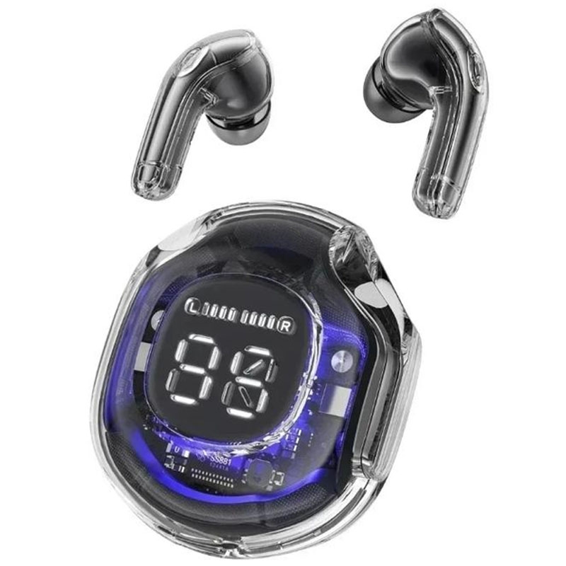 Наушники беспроводные вакуумные TWS T8 PRO LED кейс-зарядка Bluetooth Black (tf7062)