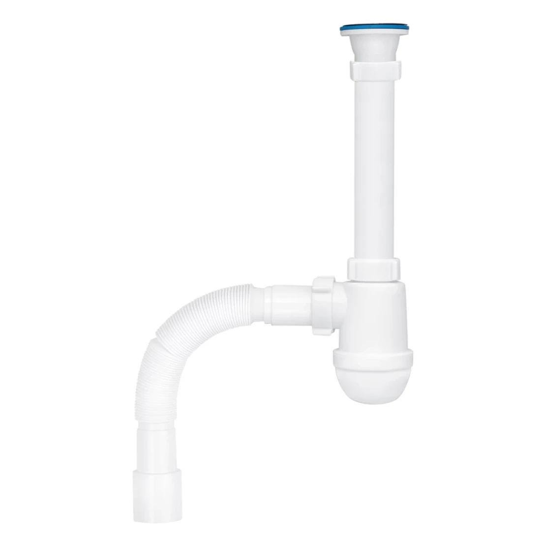 Сифон для раковины Ani Plast С1015EU с литым выпуском 64 мм с гибкой трубой 40х40/50 мм (CV017983)