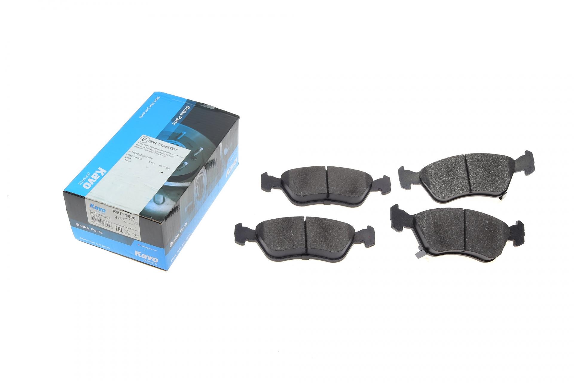 Колодки тормозные передние KAVO PARTS KBP-9006 Toyota Avensis 1.6-2.0/2.0TD 97-05