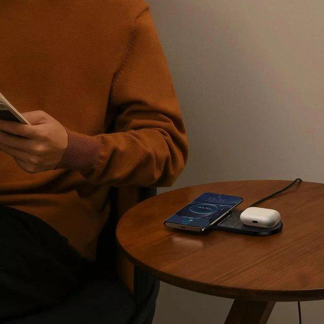 Зарядное устройство беспроводное BASEUS Digital LED Display 2in1 Wireless Charger 20W (WXSX010101) Black - фото 8 Зарядное устройство беспроводное BASEUS Digital LED Display 2in1 Wireless Charger 20W (WXSX010101) Black - фото 8