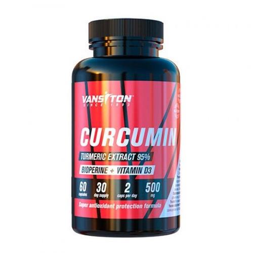 Куркумин для спорта Vansiton Curcumin With Bioperine And Vitamin D3 60 Caps