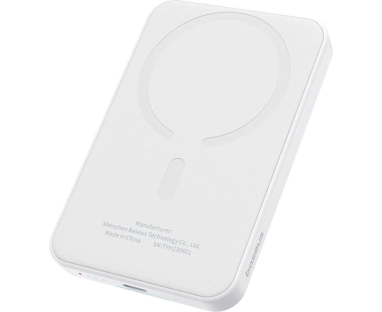 Внешний аккумулятор BASEUS Magnetic Mini 20W 5000mAh White