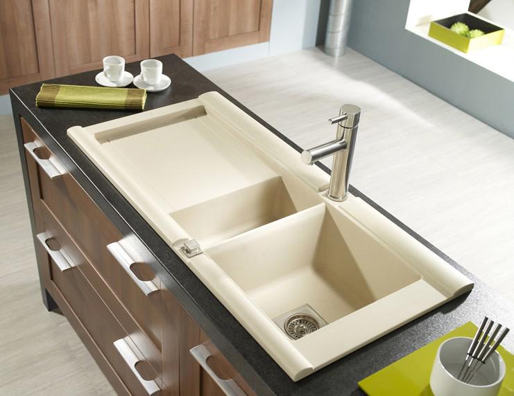 Кухонна мийка LONGRAN GEO 1.5B L Бежевий (Sahara Beige) - фото 3