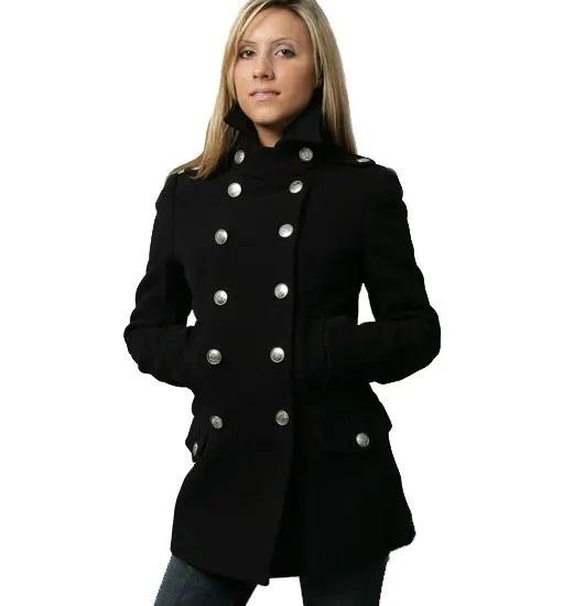 Пальто Alpha Industries Ladies Wool Long Pea Coat S Black (WJW37100C1BLS)