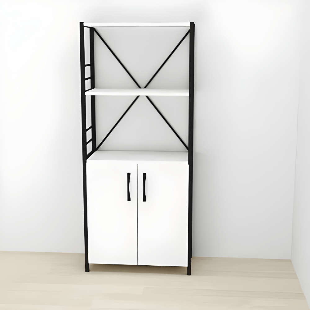 Этажерка Ferrum-decor Коннект 3/60 с тумбой ДСП 144x60x28 см Черный/Белый (FRD-104442) Этажерка Ferrum-decor Коннект 3/60 с тумбой ДСП 144x60x28 см Черный/Белый (FRD-104442)