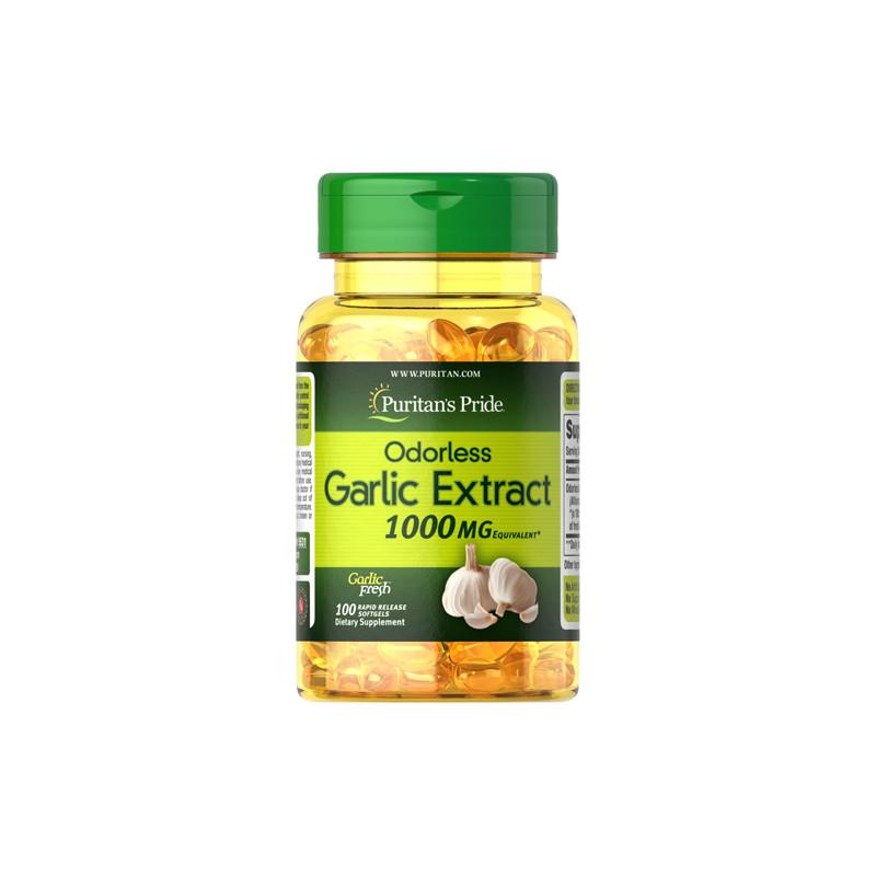 Чеснок без запаха Puritan's Pride Garlic Odorless 1000 мг 100 гел. капсул