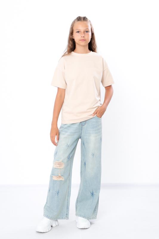 Джинси палаццо для дівчинки р. 9 Блакитний (10326-v2)