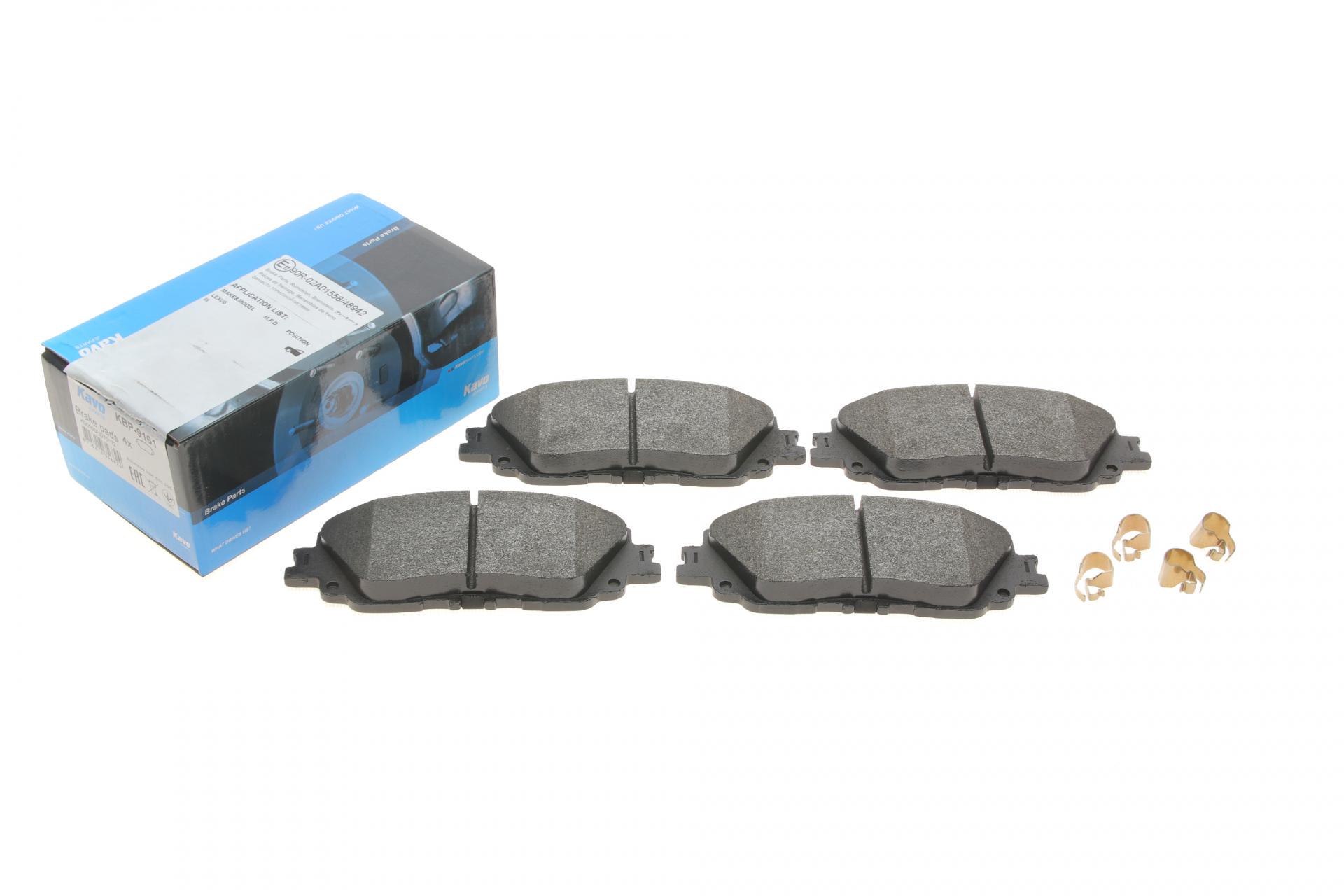 Колодки тормозные передние KAVO PARTS KBP-9161 Toyota Camry 17-/Rav4/Lexus ES/UX 18-