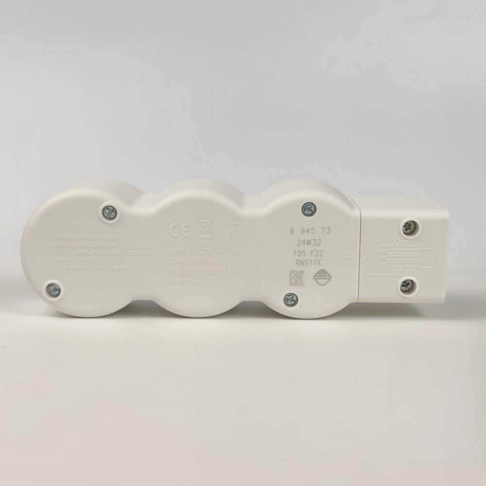 Колодка потрійна Legrand Стандарт з заземленням (694573) - фото 2 Колодка потрійна Legrand Стандарт з заземленням (694573) - фото 2