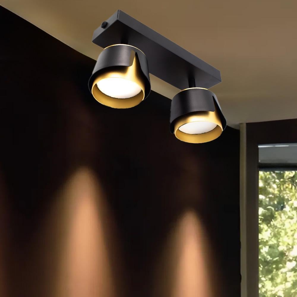 Світильник точковий ESLLSE TELA 2R DL GX53 270x100x135 мм Чорно-золотий (10531) - фото 6