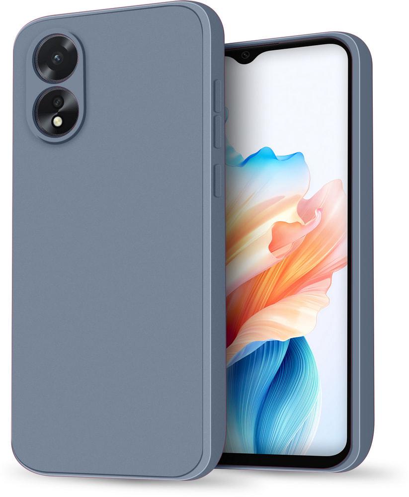 Силиконовый чехол HardCorner OPPO A38 (с микрофиброй) Gray Blue (34422-6D)