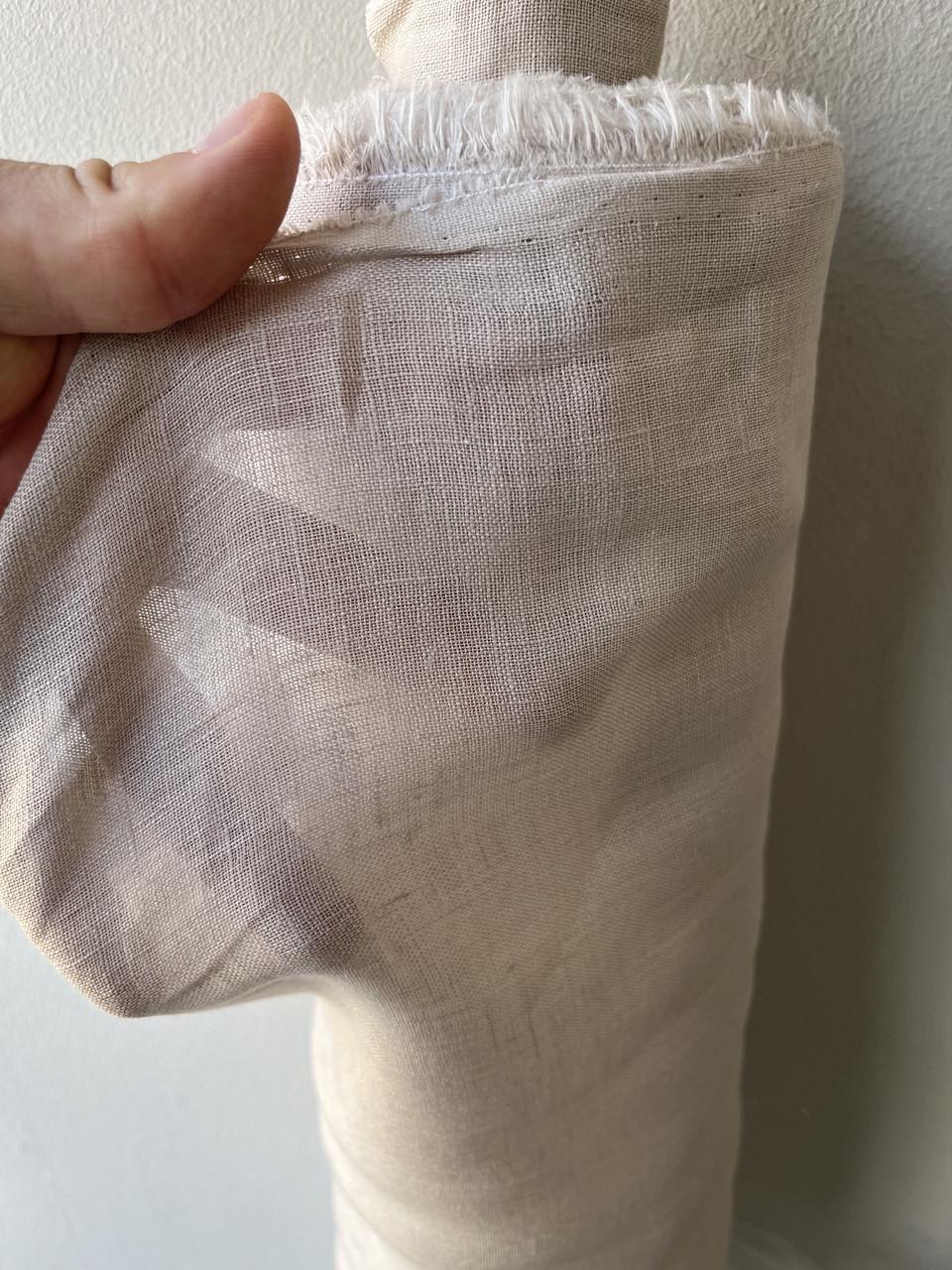 Ткань натуральная Linen Plus 100% лен марля Бежевый 943/330 - фото 5