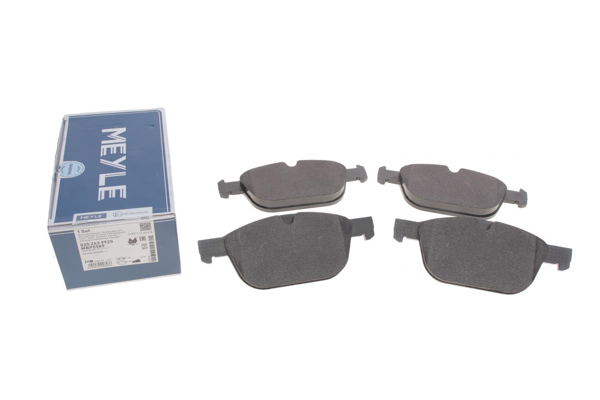 Колодки тормозные передние Meyle 025 243 9920 Volvo XC60/XC90 02-