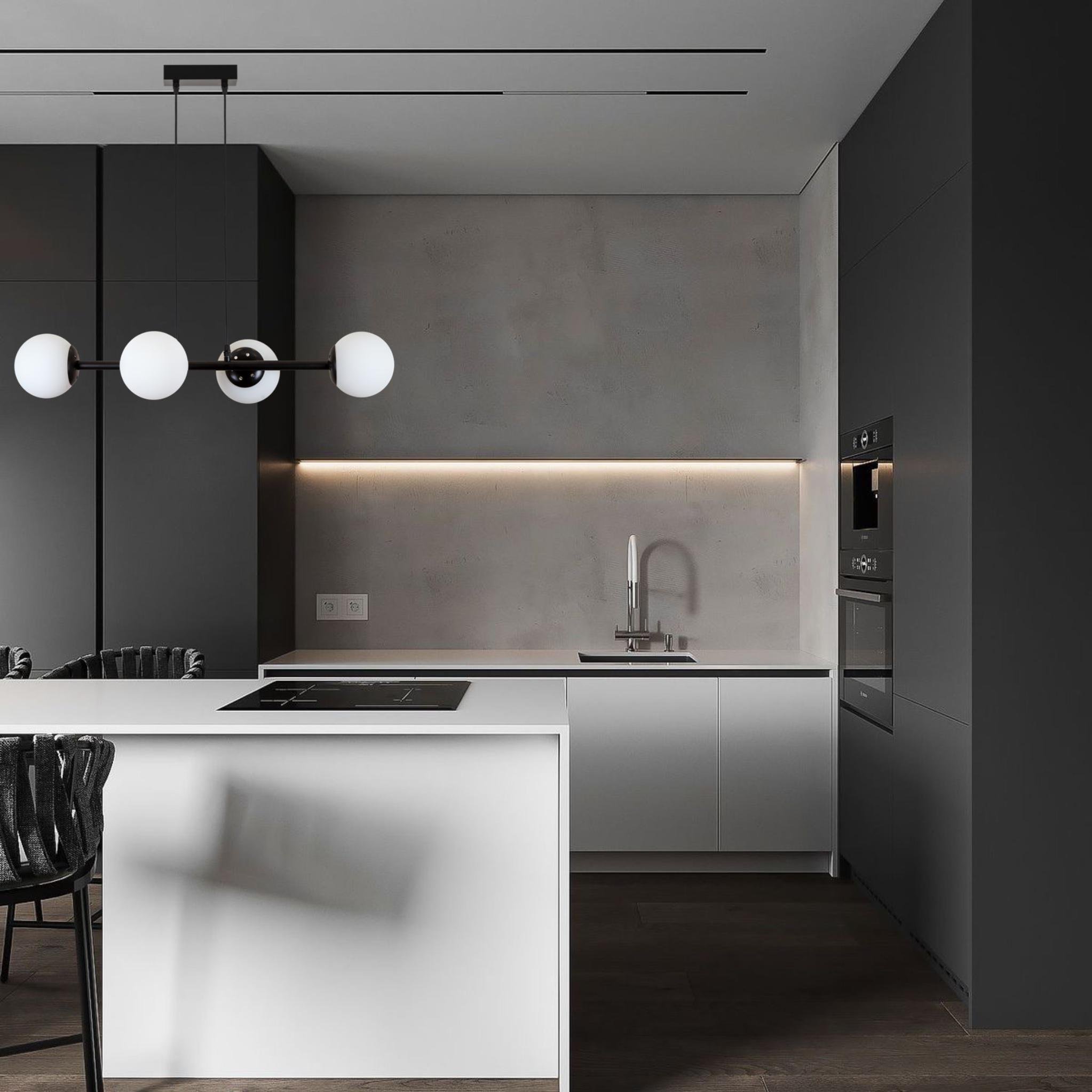 Люстра подвесная современная Modern Luxe (52-9909-4 BK+WH) - фото 4 Люстра подвесная современная Modern Luxe (52-9909-4 BK+WH) - фото 4