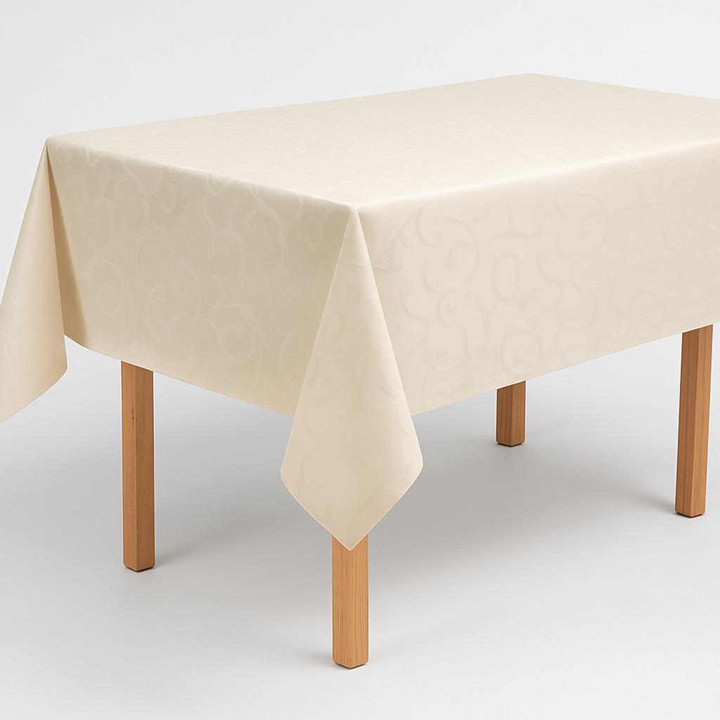 Скатертина з брудовідштовхуючим ефектом 2х1,5 м Молочний (4715) - фото 1 Скатертина з брудовідштовхуючим ефектом 2х1,5 м Молочний (4715) - фото 1