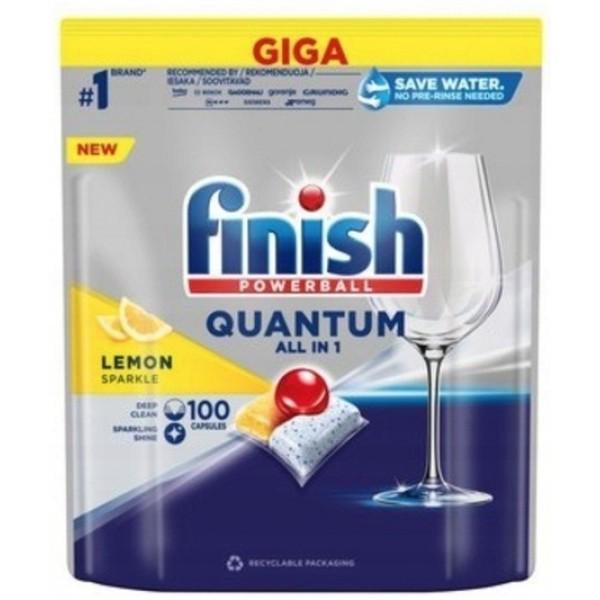 Таблетки для посудомийних машин Finish Quantum All in 1 Lemon 100 шт.