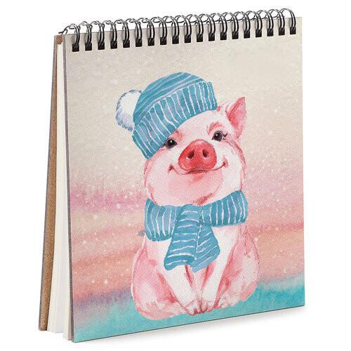 Скетчбук Свинка в шапке 16,7x18 см (BDK_PIG001)