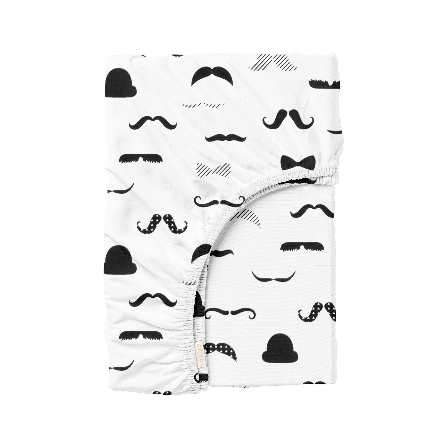 Простынь Cosas MUSTACHE на резинке в детскую кроватку 60х120 см (4822052271292)