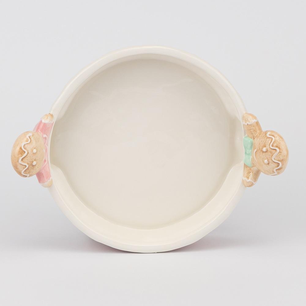 Блюдо новогоднее керамическое Имбирный пирог 21 см (6037-005) - фото 2 Блюдо новогоднее керамическое Имбирный пирог 21 см (6037-005) - фото 2