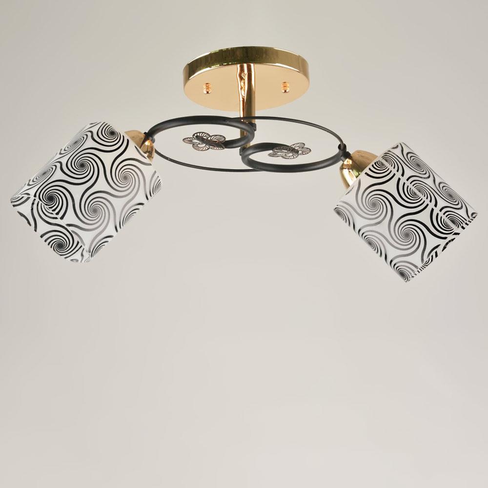 Люстра потолочная Lighthouse SRS-19852/2 FG+BK Золотой/Черный/Белый