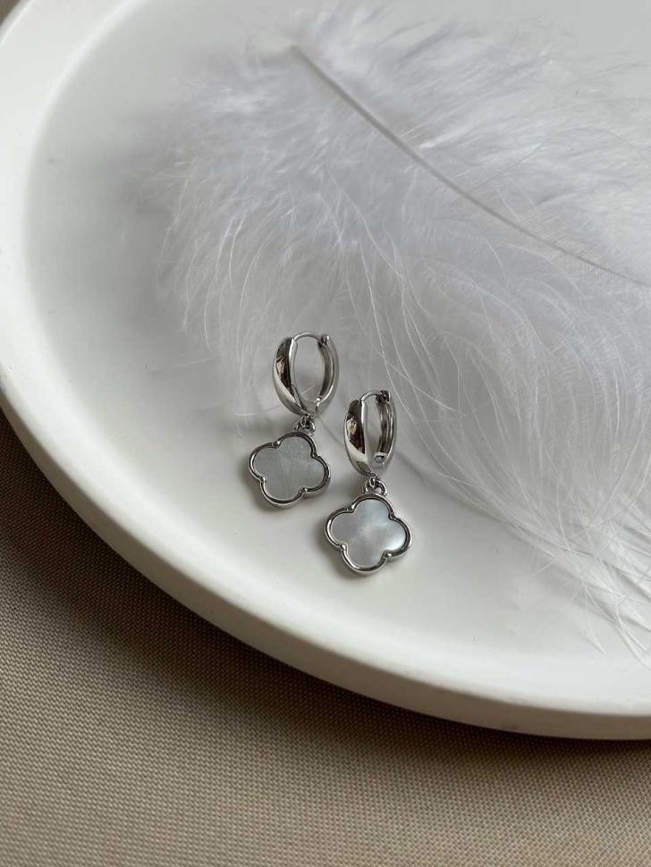 Сережки біжутерія конюшина (4839)