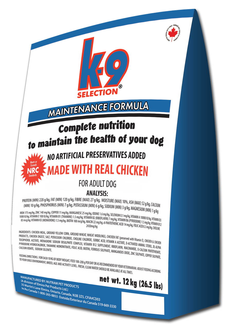 Корм для собак средних пород K9 Selection Maintenance Formula 5 кг (30993)