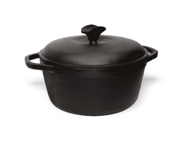 Кастрюля Ситон 10 л 34х15 см с крышкой чугунная