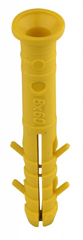 Дюбель АСКО-УКРЕМ 8х60 притиск 20 мм ПП потайний буртик/ударний шуруп цинк 100 шт. (A0150090155)