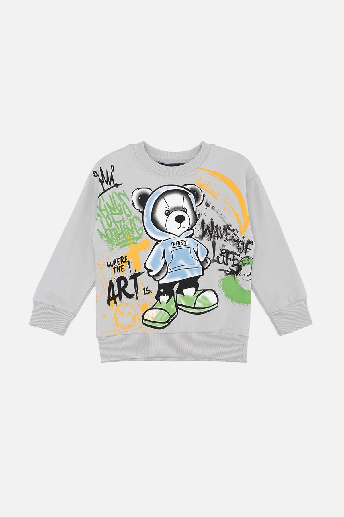 Свитшот для мальчика 98 см Серый (ЦБ-00259657)