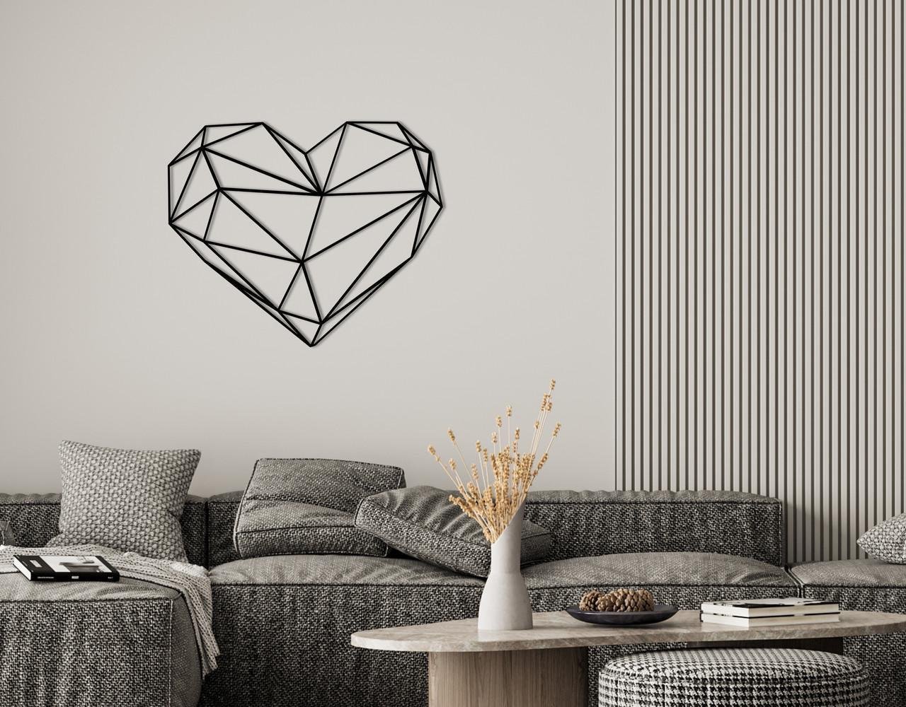 Декоративное панно на стену Upwood Decor Heart 60х72,6 см Black (1575089799)