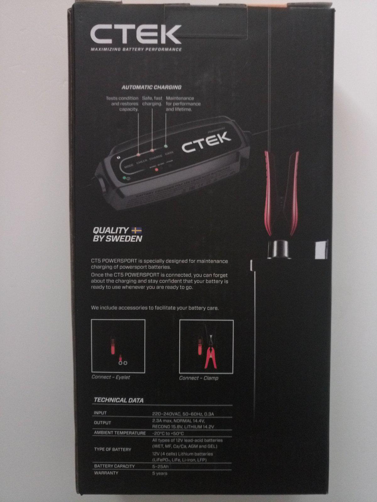 Зарядний пристрій CTEK CT5 Power sport 12V 2,3A (40-310) - фото 6