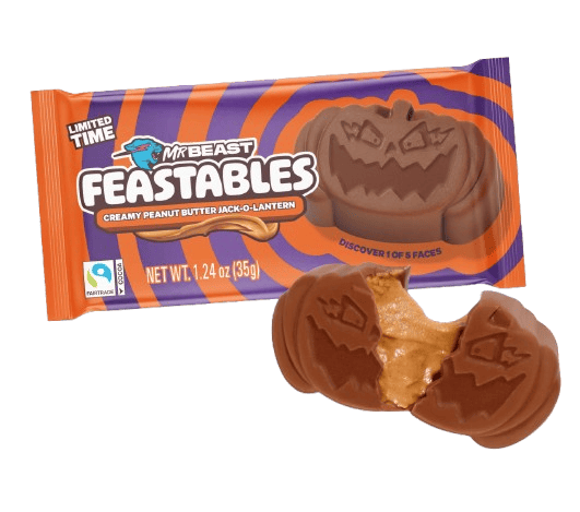 Конфеты шоколадные Feastables MrBeast Peanut Butter Jack-O-Lantern Pumpkin 35 г (2786588473)