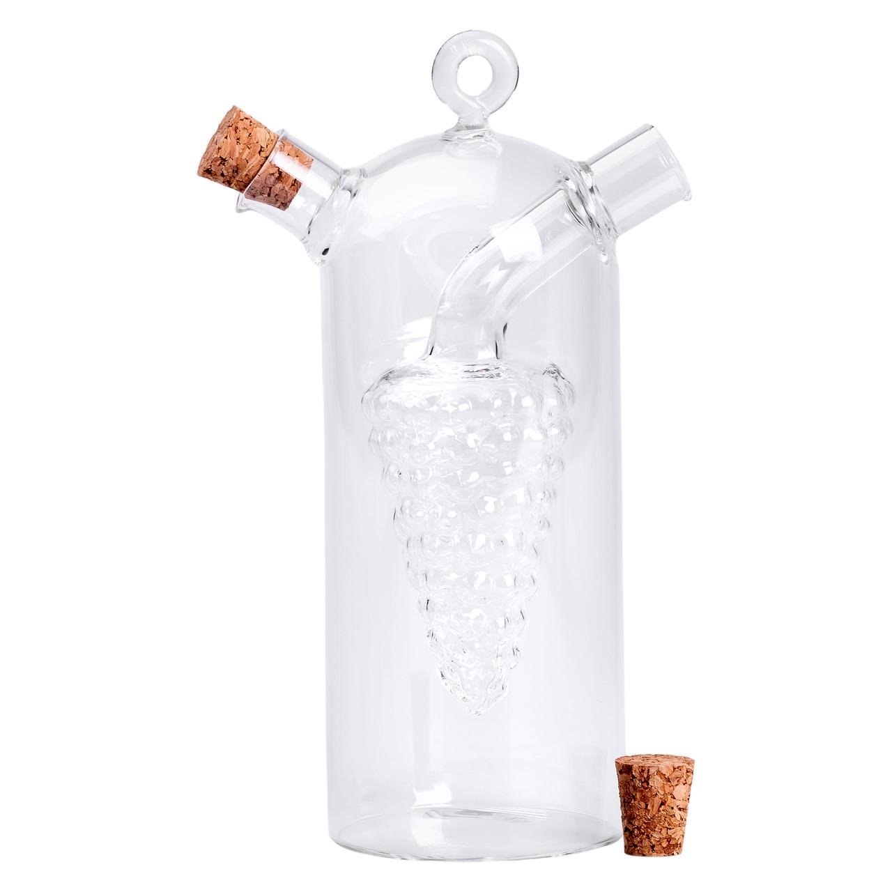 Пляшка для олії та оцту 2в1 подвійна 380 мл скло (HP-34-12) - фото 4 Пляшка для олії та оцту 2в1 подвійна 380 мл скло (HP-34-12) - фото 4