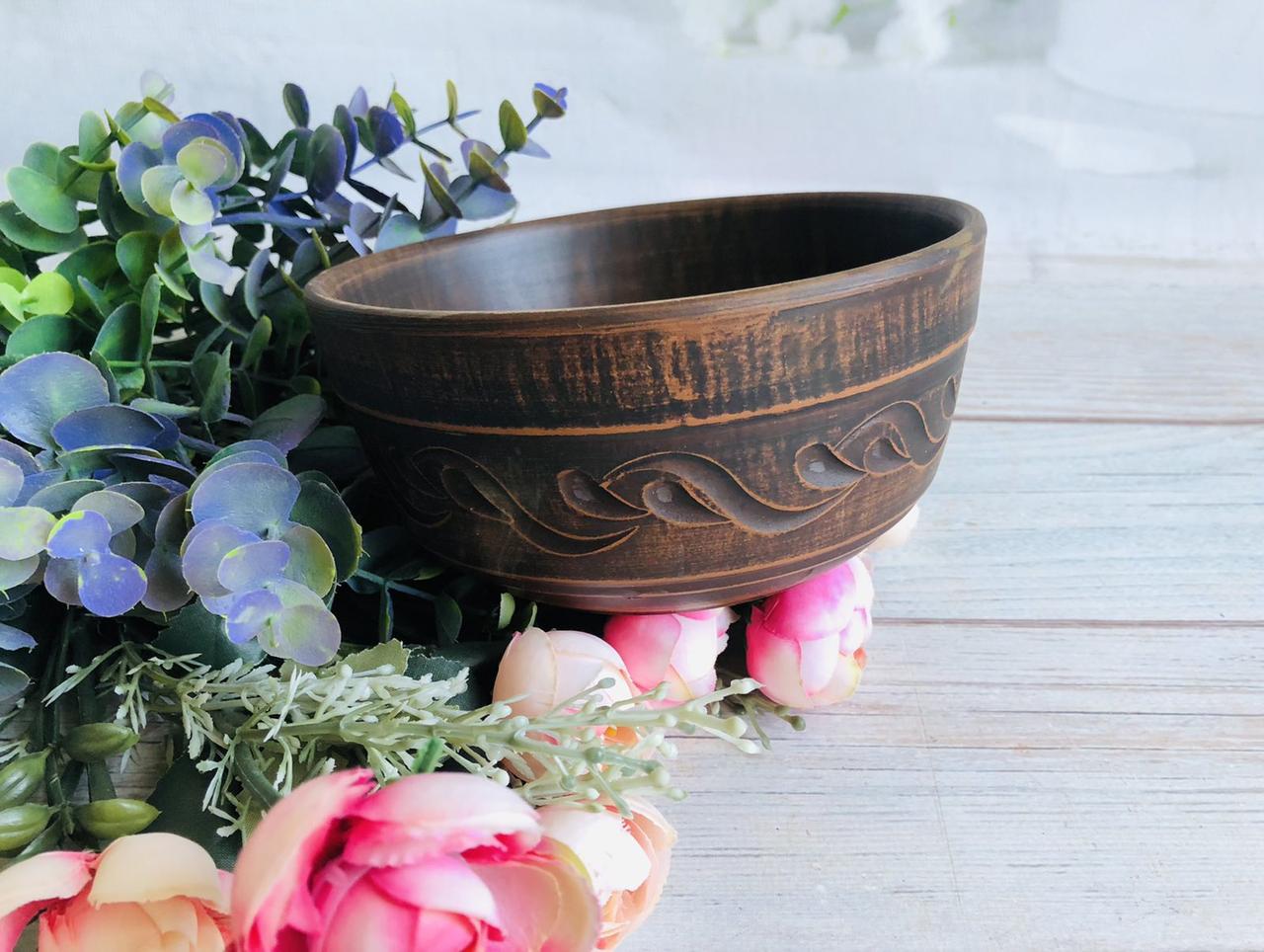 Салатник из красной глины 800 мл (1053537059)