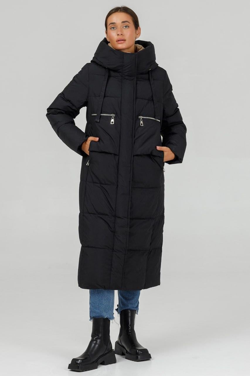 Пуховик спорт шик р. 46 Черный (10832s\46)