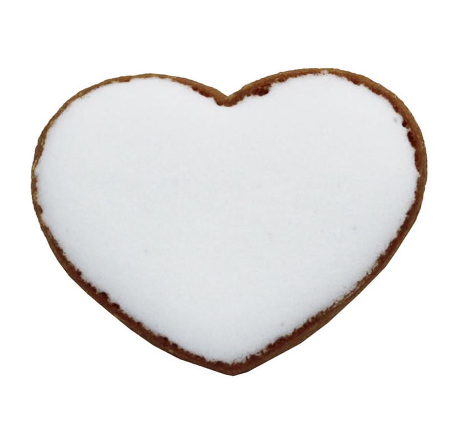 Пряник с индивидуальной печатью Крафт печиво Сердце 10х8,5 см 87 г