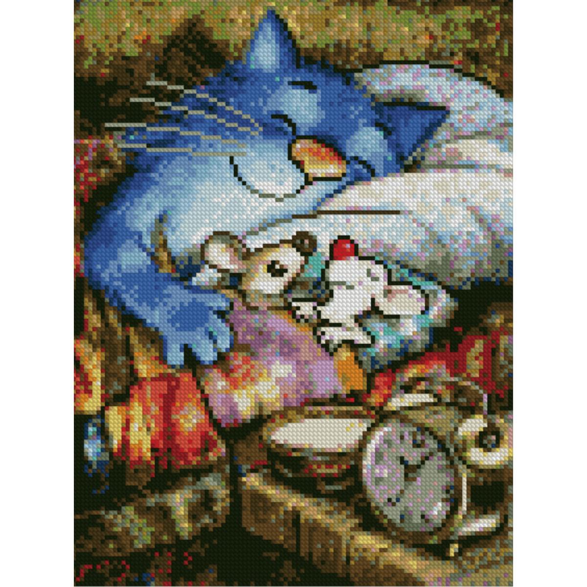 Алмазная мозаика Strateg Спокойной ночи 30х40 см (Str-HX088)