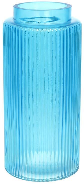Ваза декоративная Ancient Glass лазурь 25х12 см Ярко-голубой